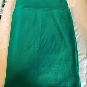 green LuLaRoe Cassie skirt (or scarf or tube top!)
